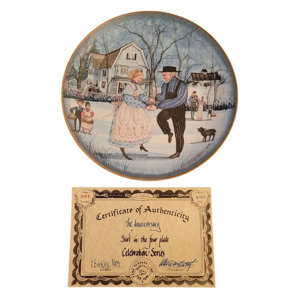 P. Buckley Moss Plate "The Anniversary" 10"